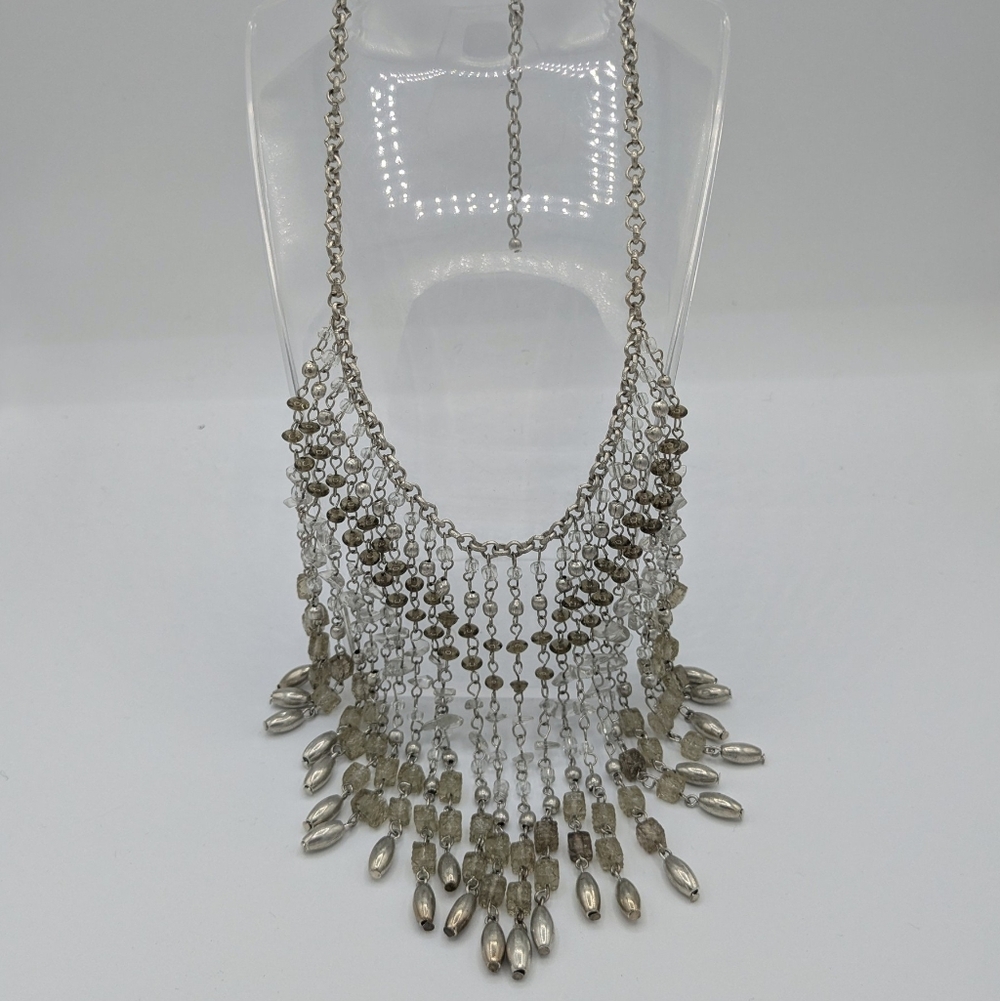 Elegant Silver Statement Necklace